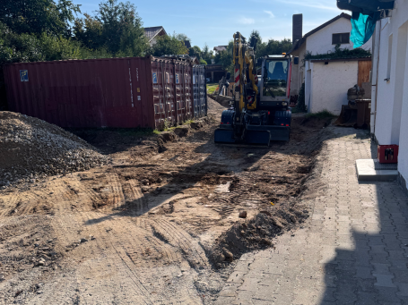 Bodenverdichtung mit Vibro-Stampfer